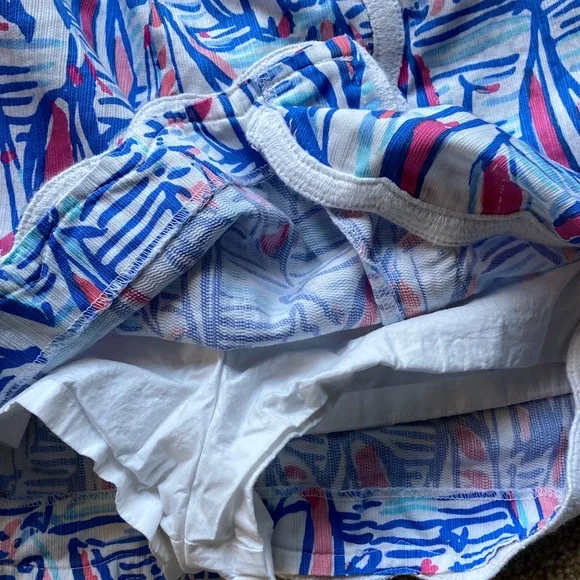 Lilly Pulitzer Michelina Skort Eliza Glisten In The Sun 4 Blue White Vacation - Picture 6 of 16
